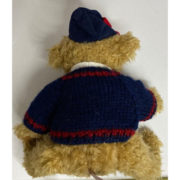 Vtg 1996Pickford Brass Button Bears TULLY Sweater Hat Cap Tousled Moveable Limbs - Picture 7 of 13